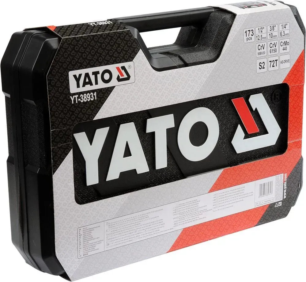 Набор инструментов Yato 1/2", 1/4", 3/8", 173 шт Набор инструментов Yato 1/2", 1/4", 3/8", 173 шт