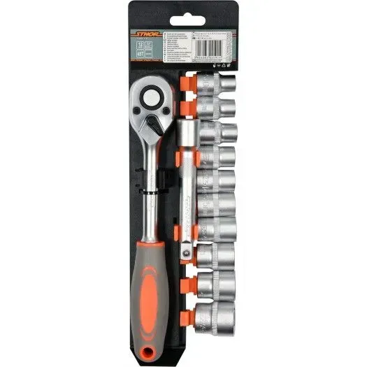 Набор головок с трещоткой Sthor 1/2", 12 шт