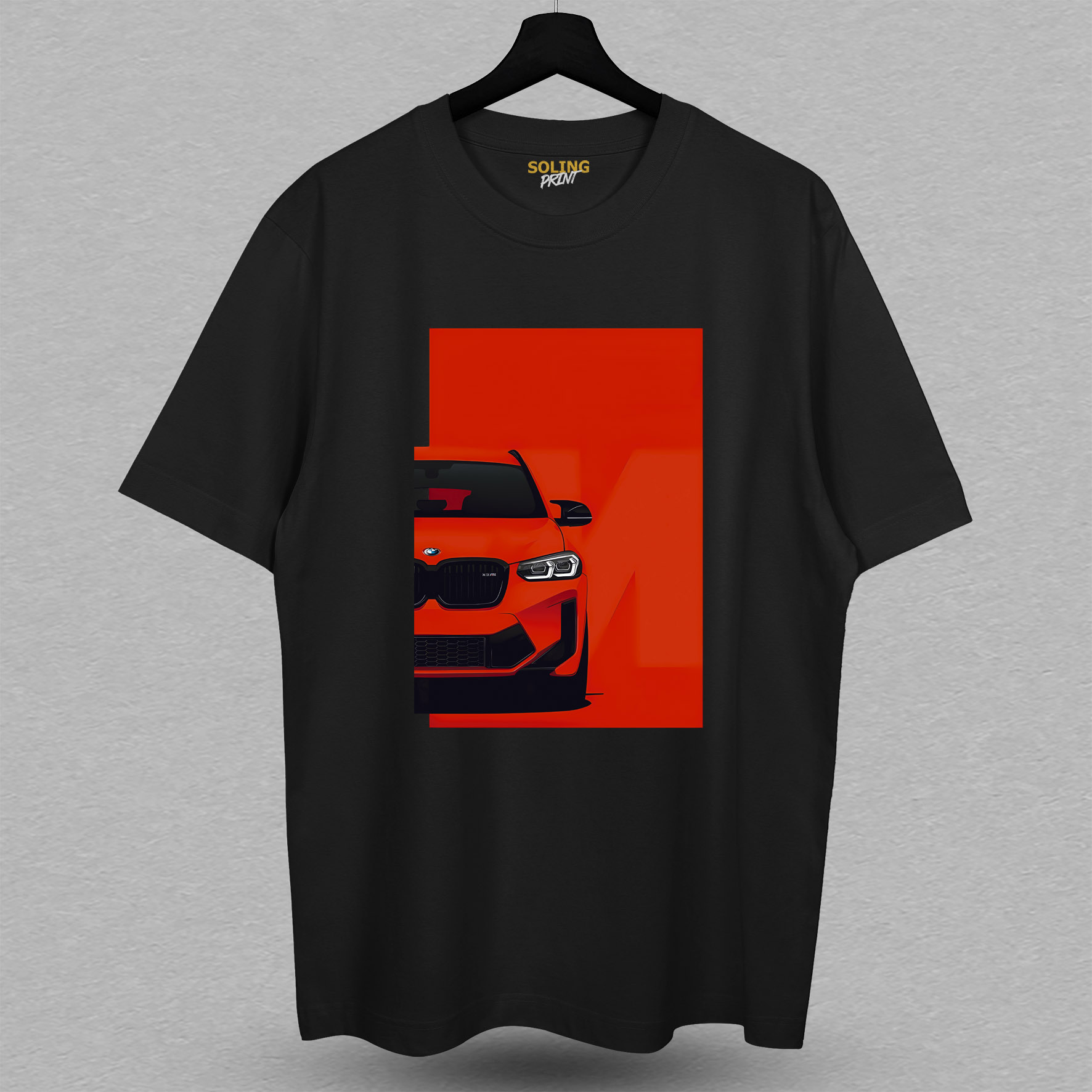 Футболка с принтом "BMW red"