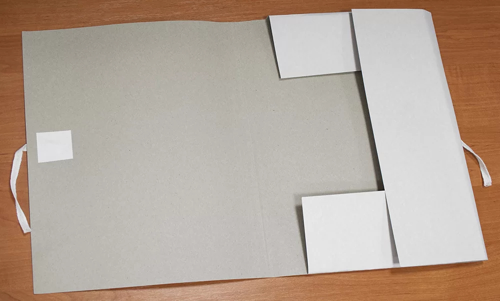 Папка картонная BV, на завязках, белая, 260 г/м2