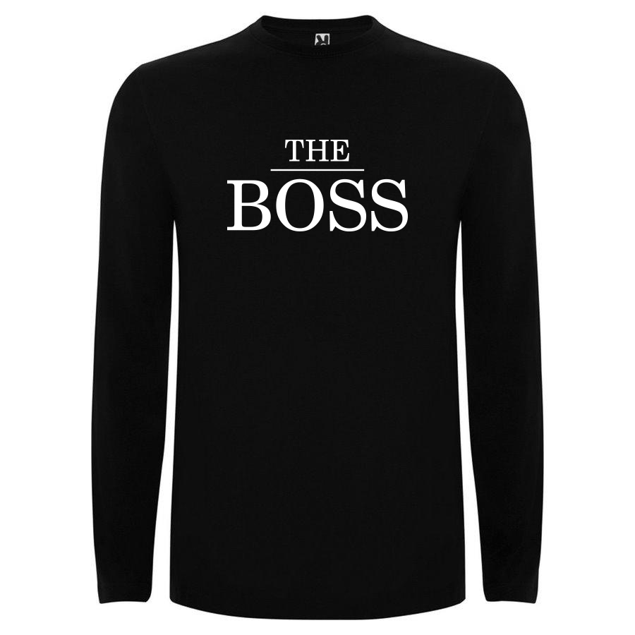 Детская футболка с длинным рукавом с принтом The boss