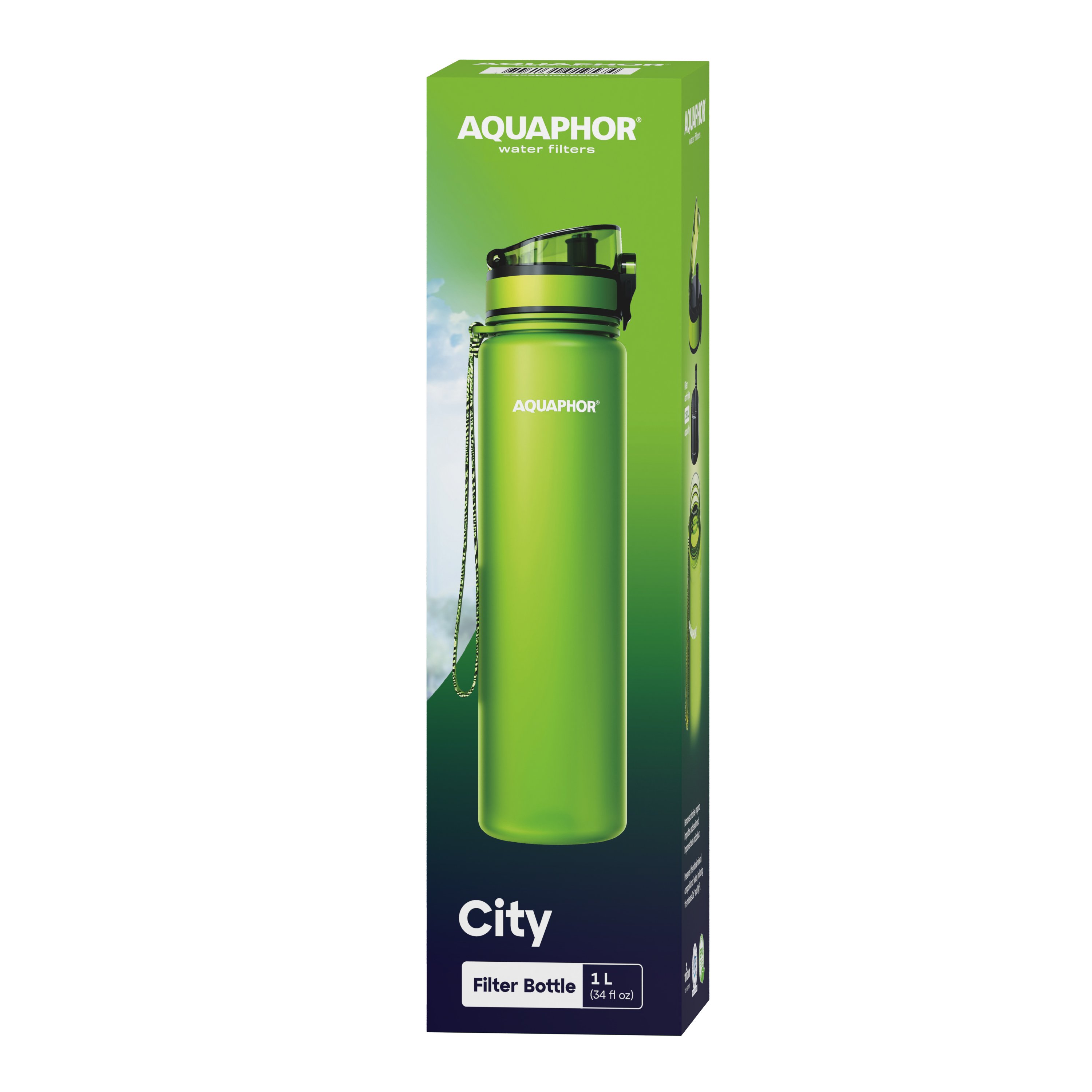 Фильтр бутылка City 1000 ml (зеленый) Фильтр бутылка City 1000 ml (зеленый)