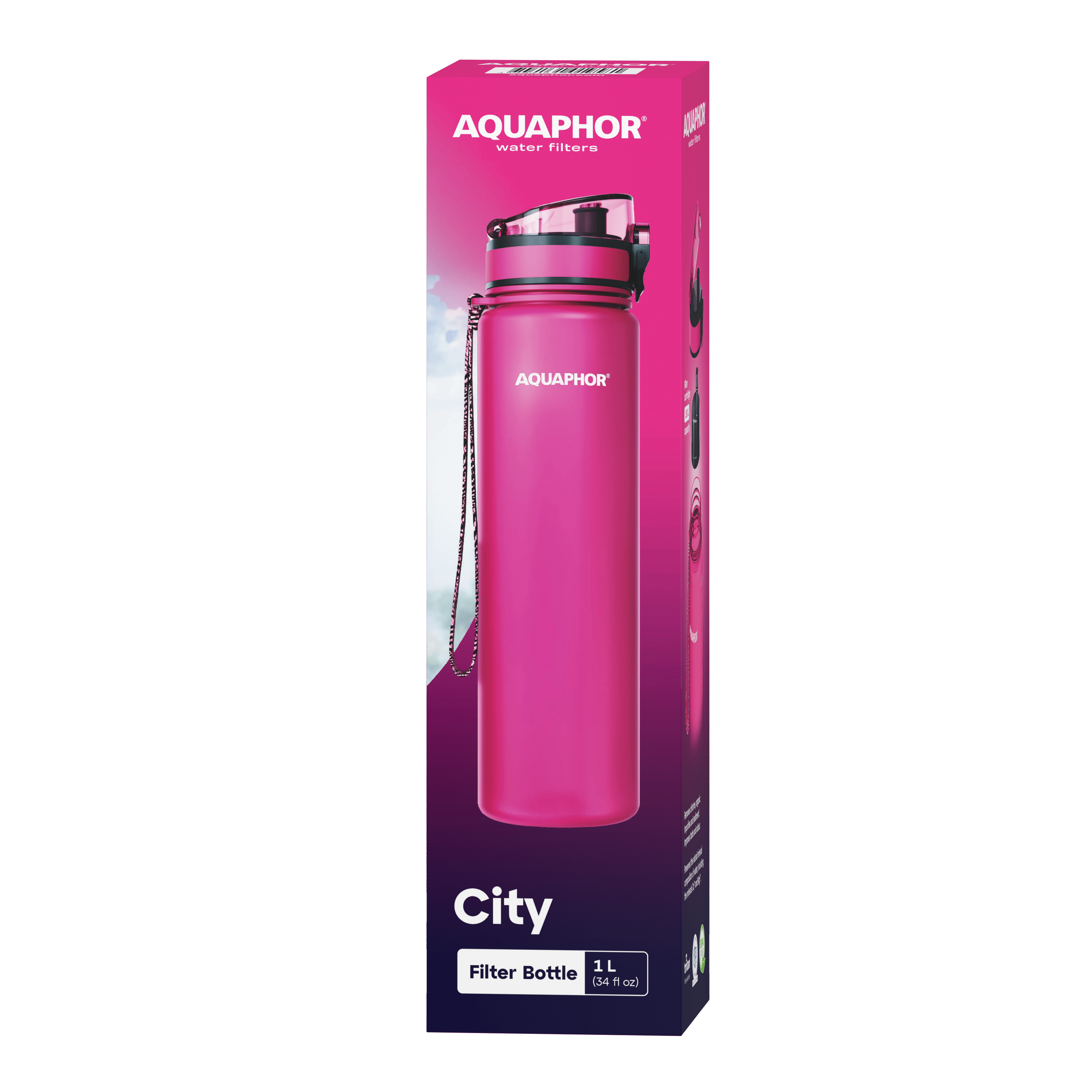 Фильтр бутылка City 1000 ml (розовая) Фильтр бутылка City 1000 ml (розовая)