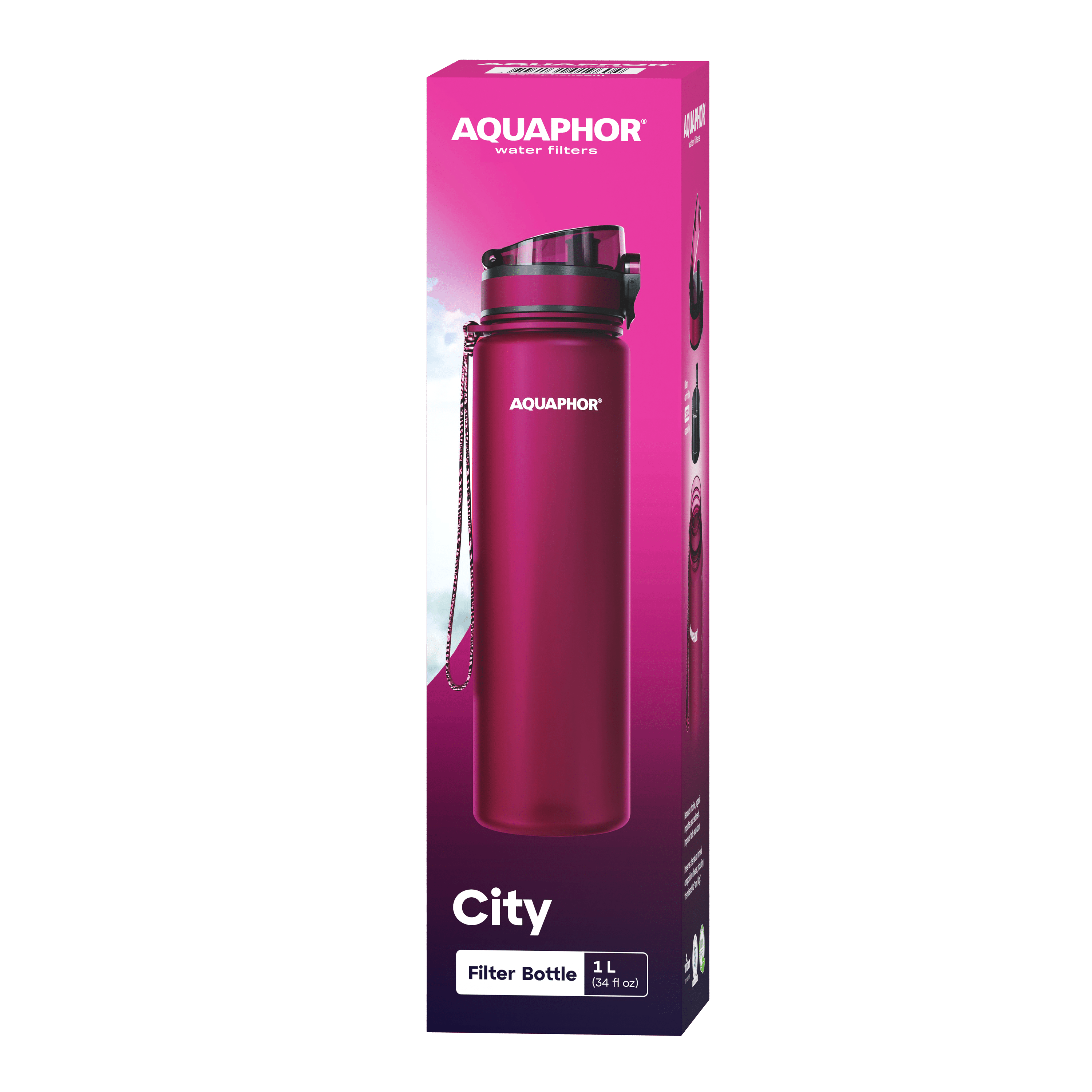 Фильтр бутылка City 1000 ml (рубиновый) Фильтр бутылка City 1000 ml (рубиновый)