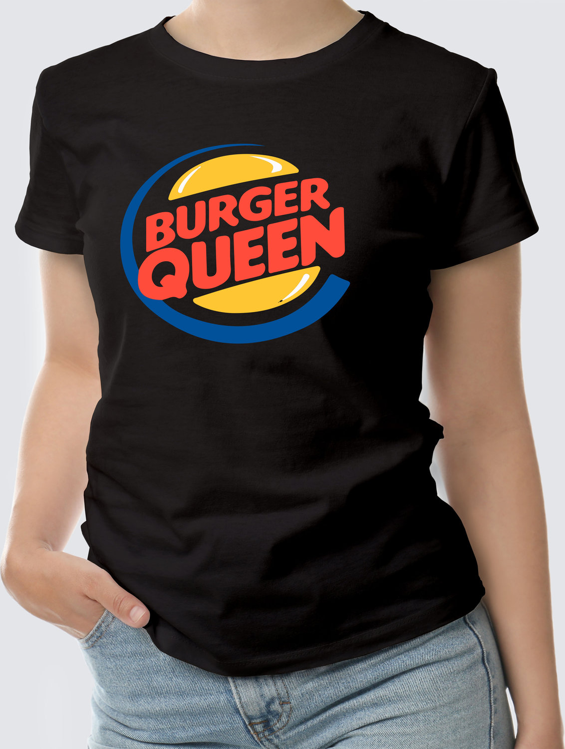 Женская футболка с принтом "Burger queen"