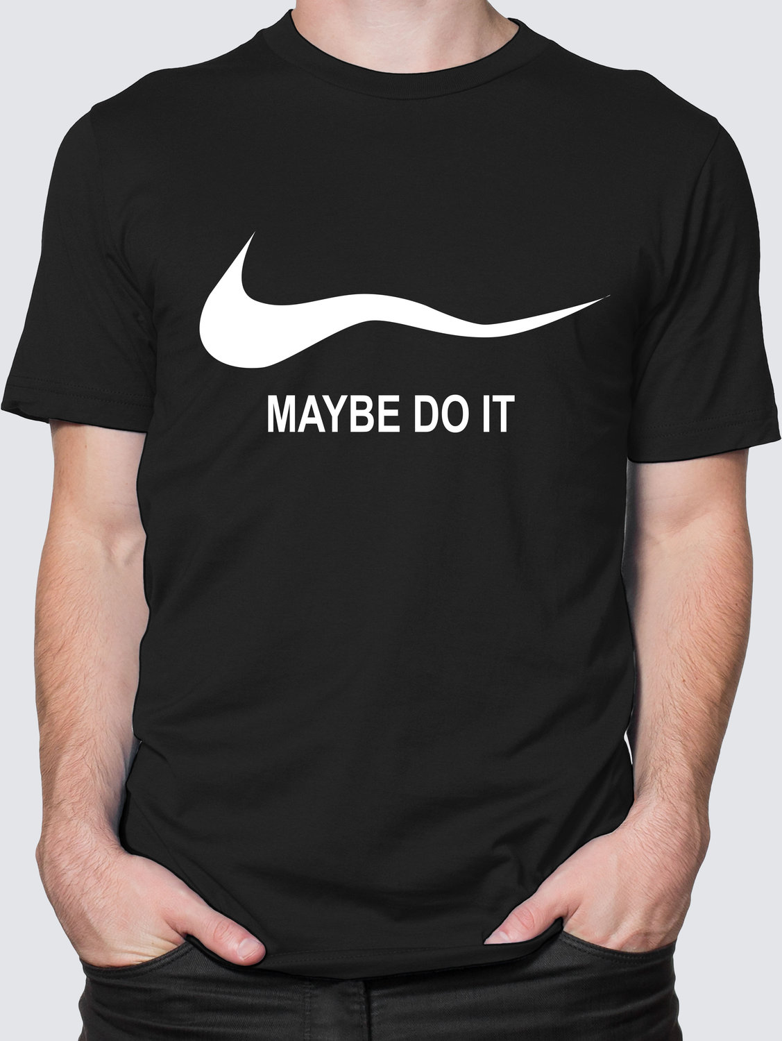 Футболка с Принтом "Maybe do it" (black)