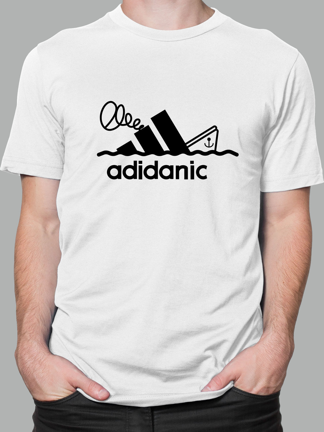 Футболка с Принтом "ADIDANIC" (White)