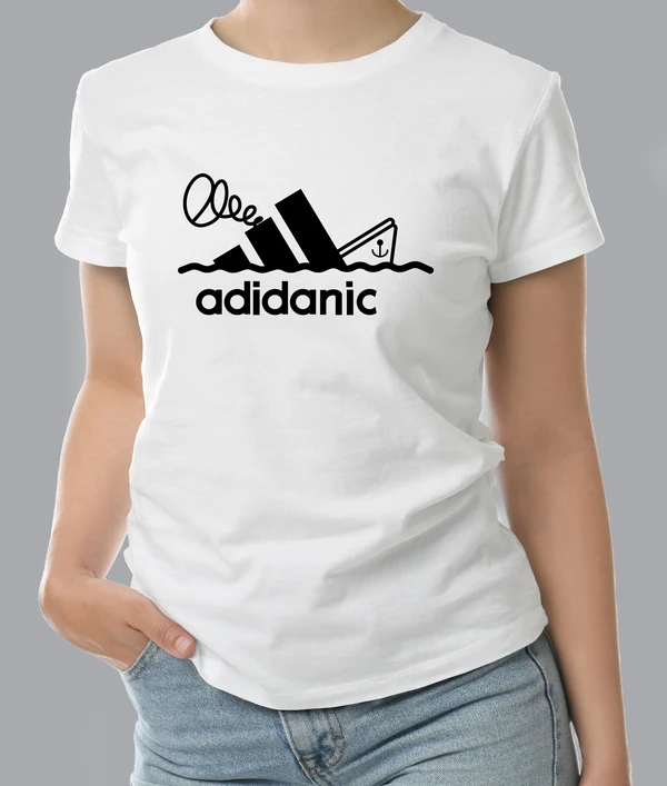Футболка с Принтом "ADIDANIC" (White)