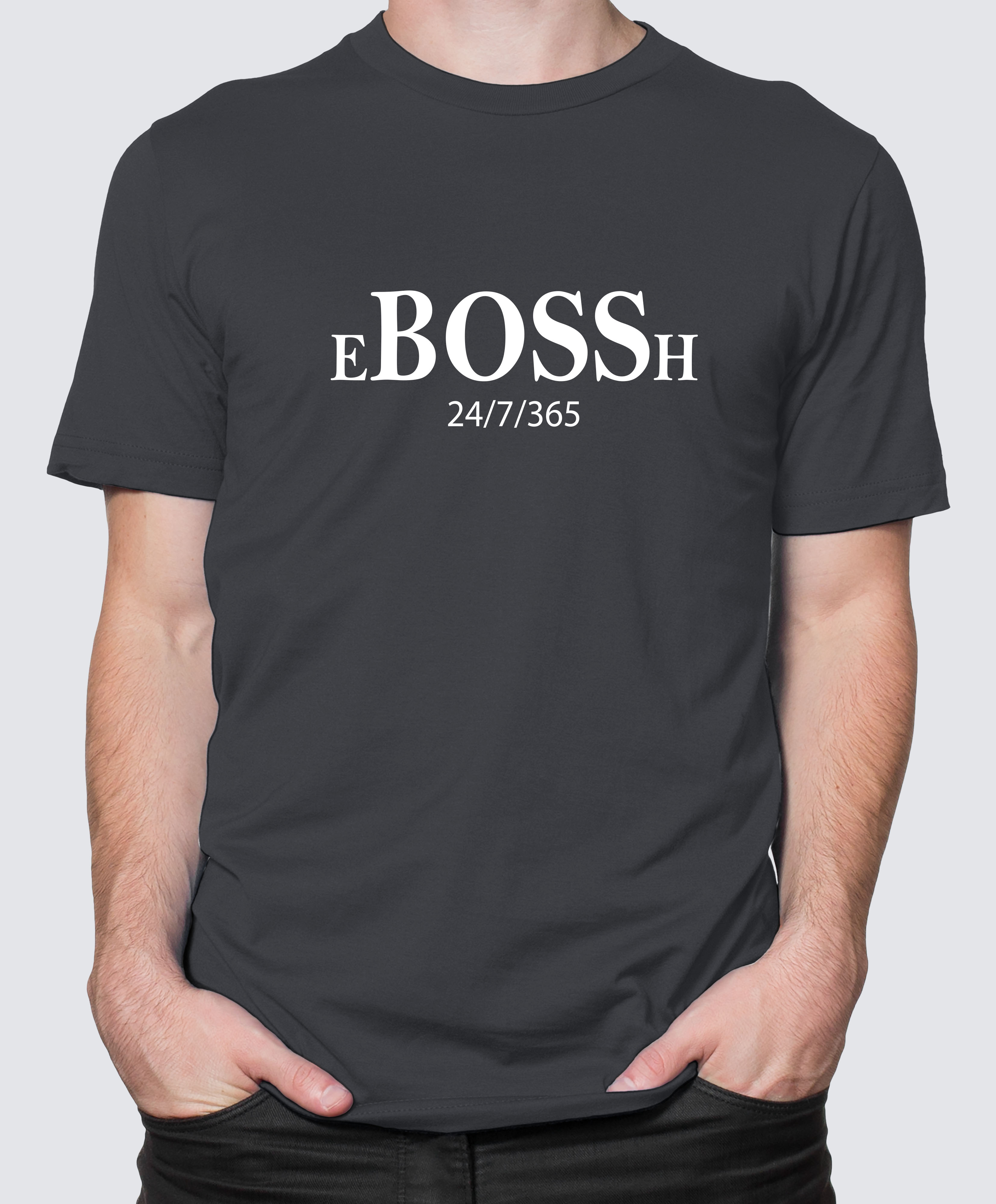 Футболка с Принтом "BOSSH" (Antracit)