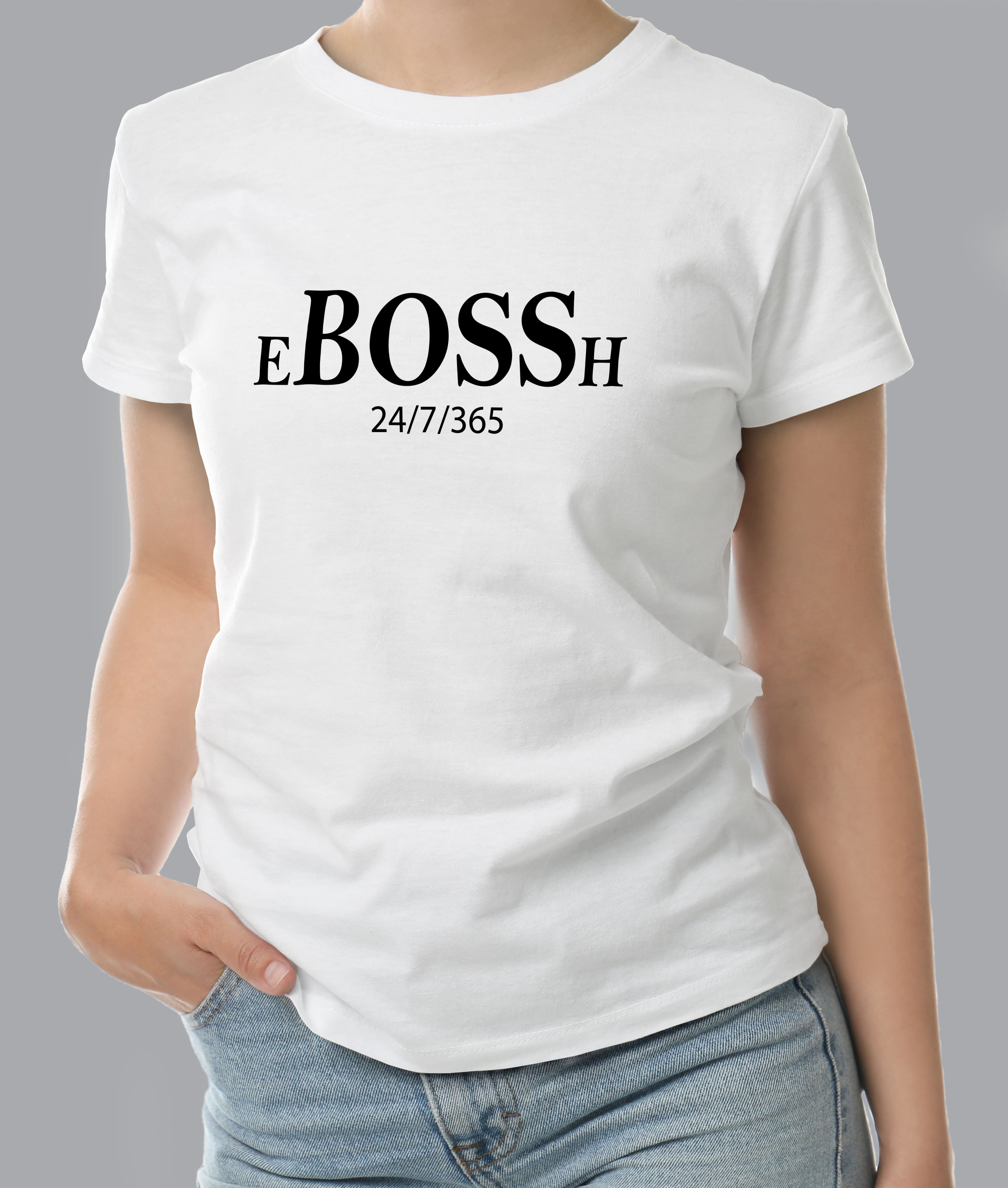 Футболка с Принтом "BOSSH" (white)
