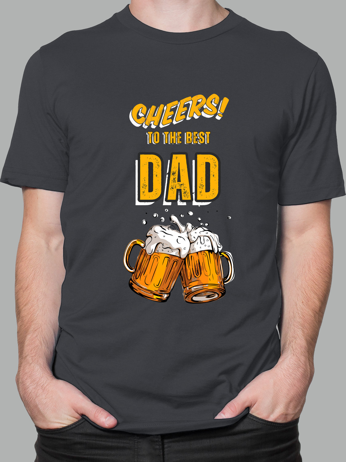 Мужская футболка с принтом - To the best dad