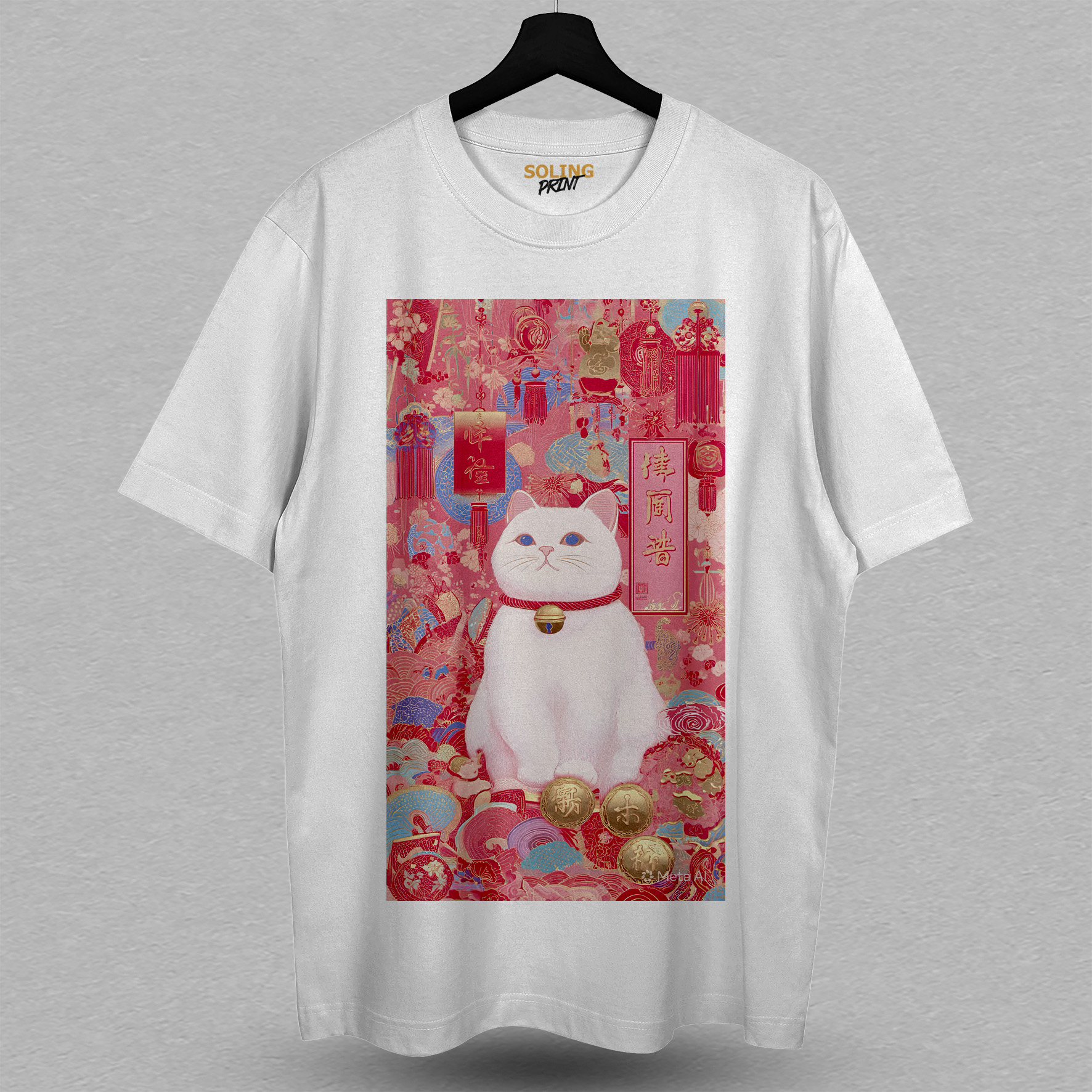 Футболка с принтом Chinese Cat