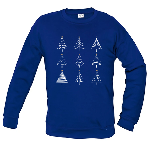 Батник с принтом ( Christmas trees)