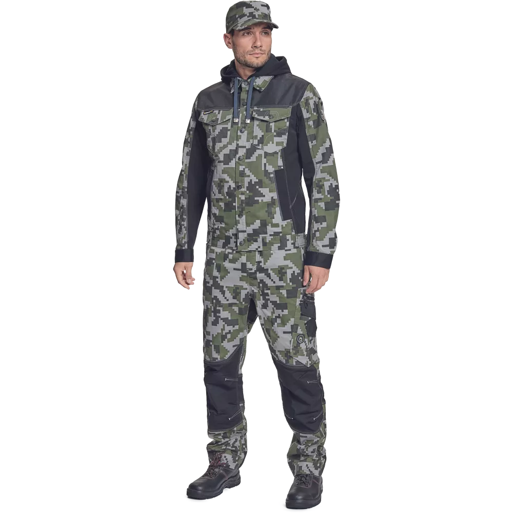 Куртка NEURUM CAMOUFLAGE с капюшоном - оливковая