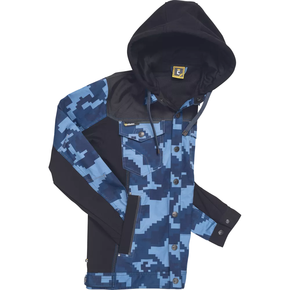 Куртка NEURUM CAMOUFLAGE с капюшоном - синяя Куртка NEURUM CAMOUFLAGE с капюшоном - синяя