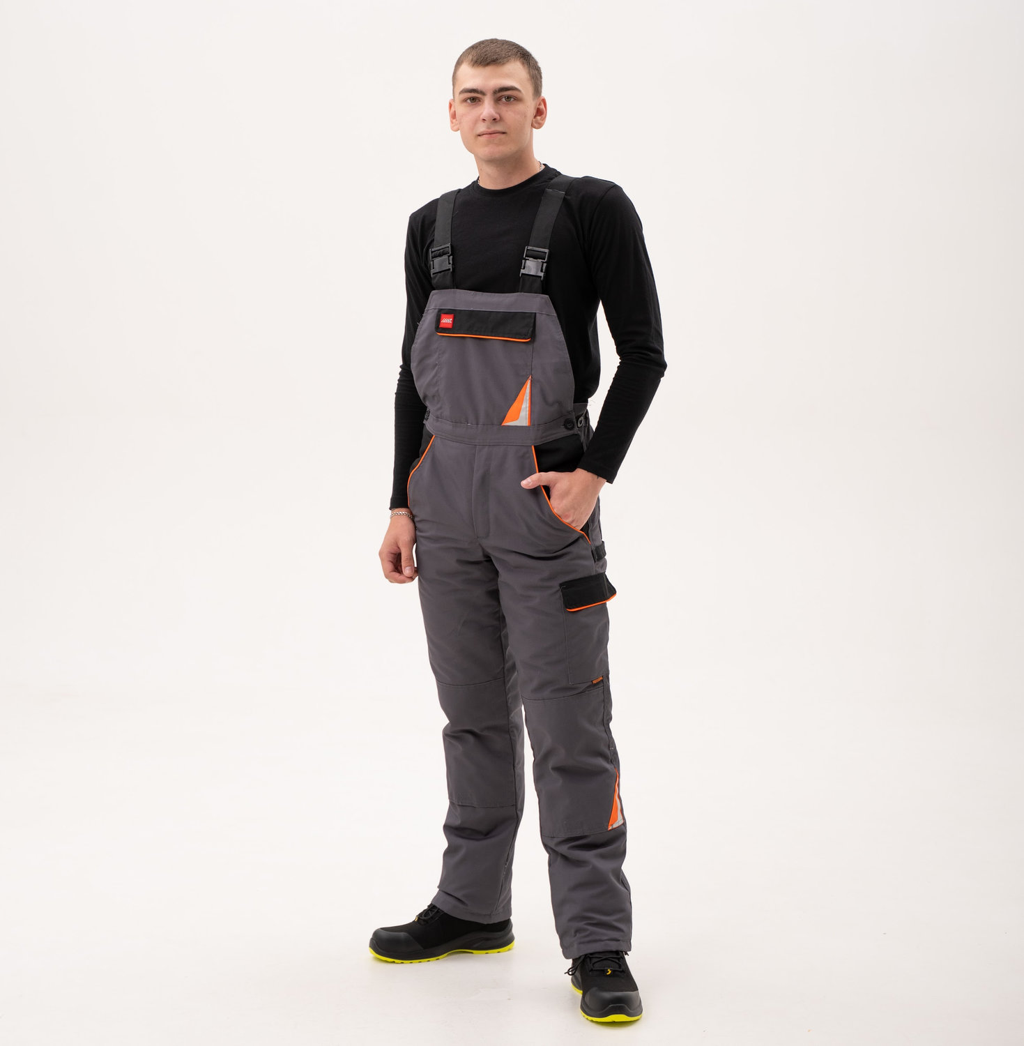 Зимний утепленный полукомбинезон PROFESSIONAL серый