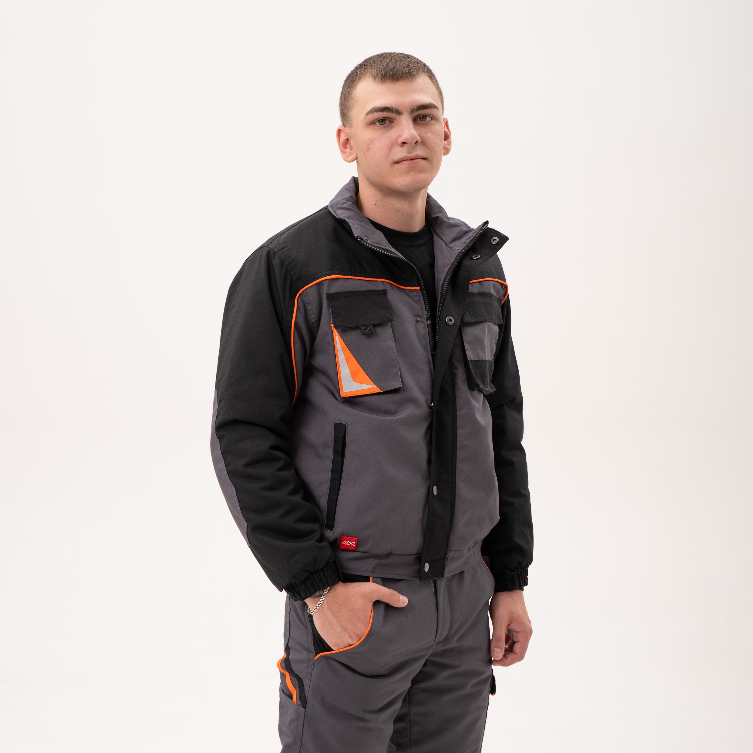 Зимняя утепленная куртка PROFESSIONAL серая