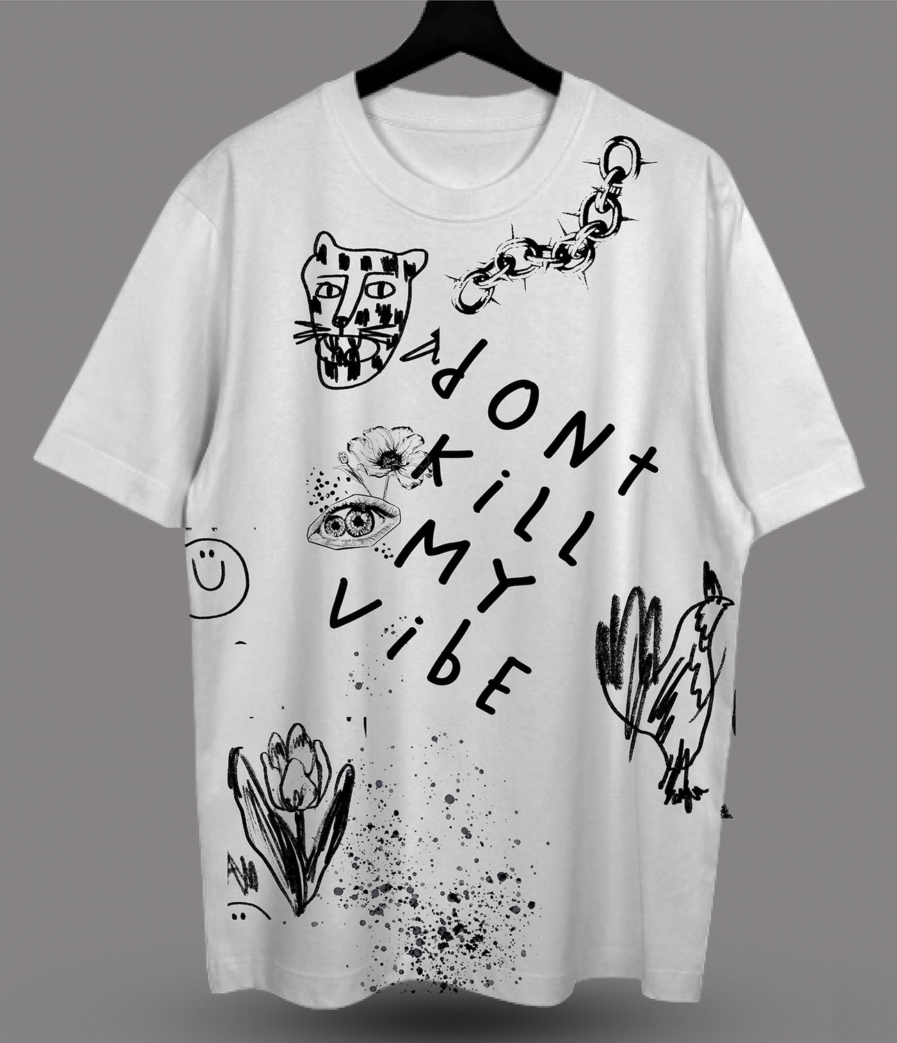 Футболка с принтом "Dont Kill my vibe b"