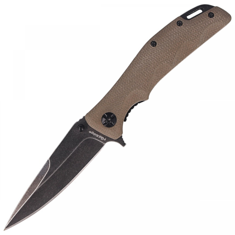 Складной нож FE-025 FOX Edge Fun, сталь 8Cr13MoV, PVD-покрытие, чёрный stone washed