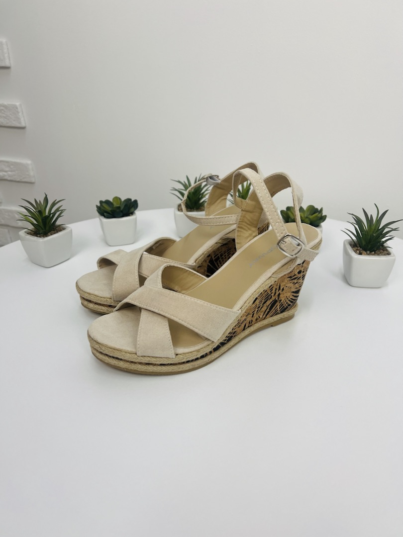 Женские сандалии Espadrille Low shoes - бежевые