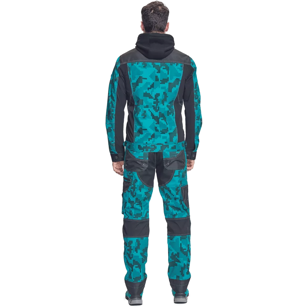 Куртка NEURUM CAMOUFLAGE с капюшоном - бирюзовая