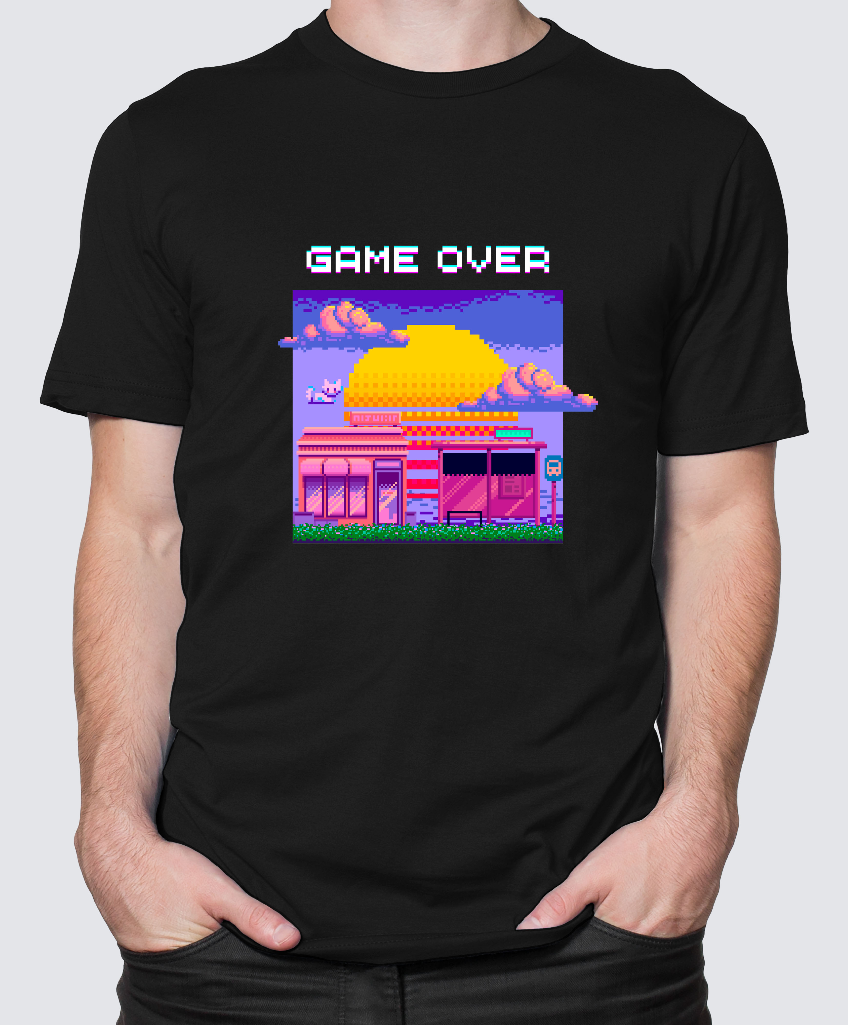 Футболка с Принтом "game over"