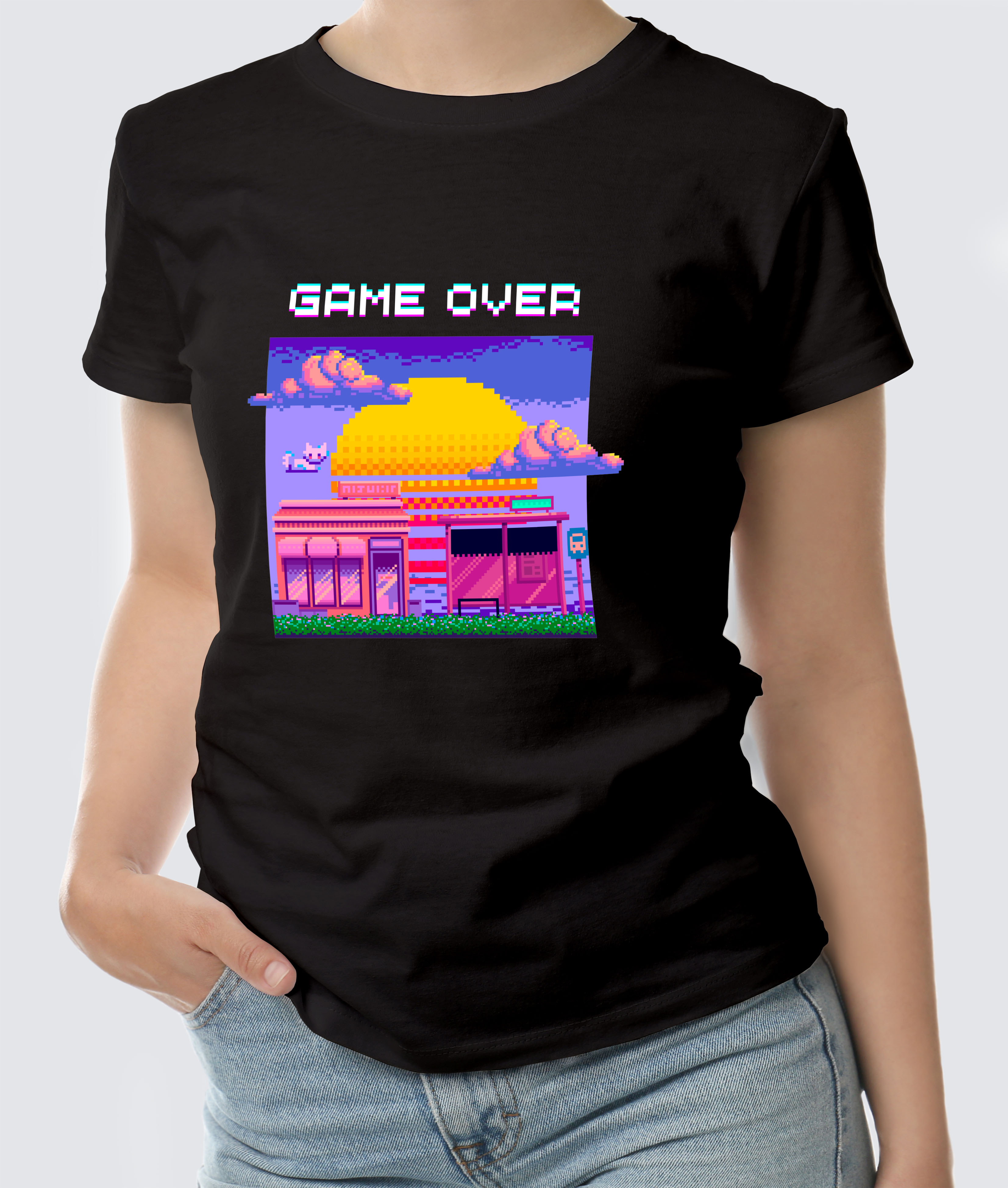 Футболка с Принтом "game over"