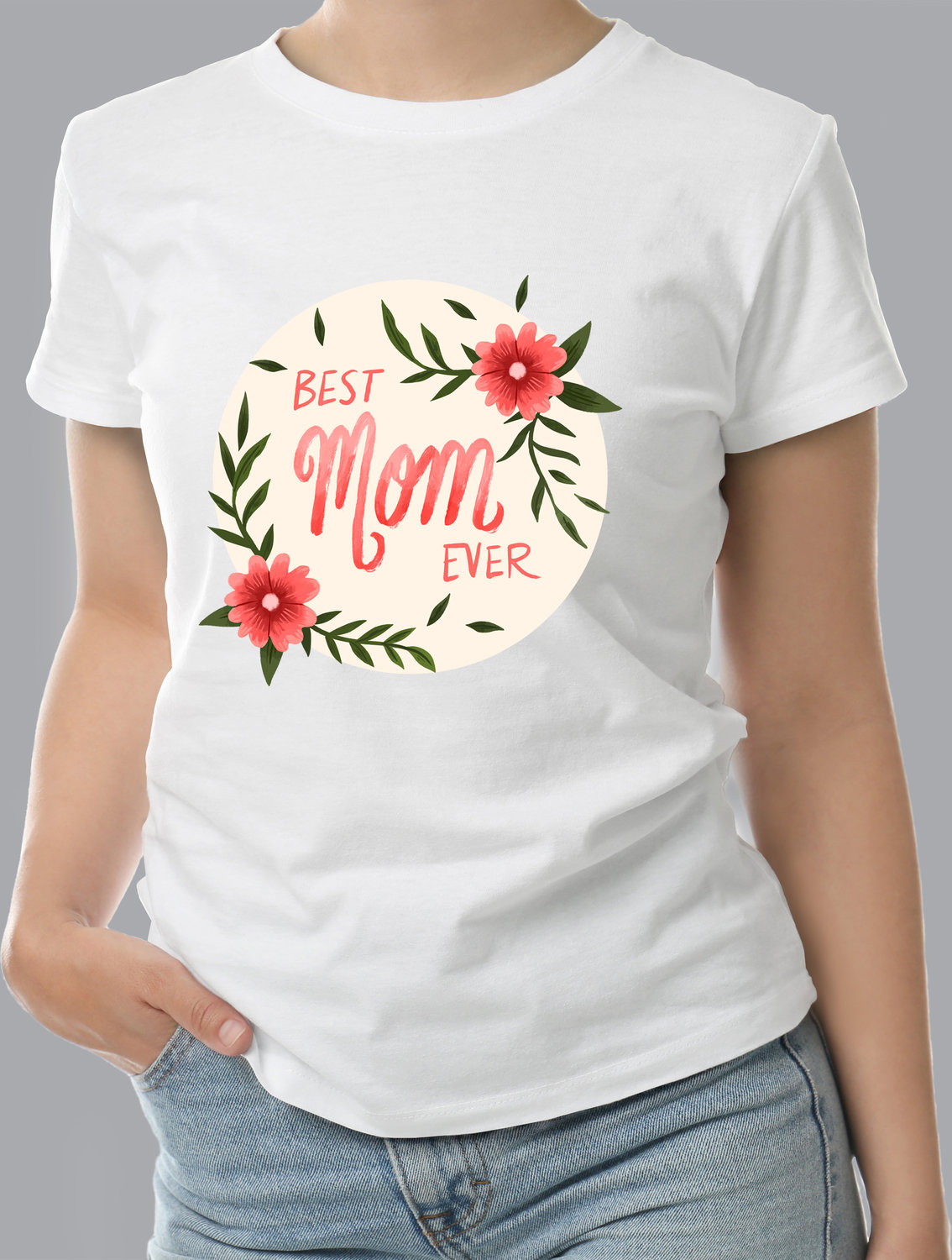 Футболка с принтом best mom