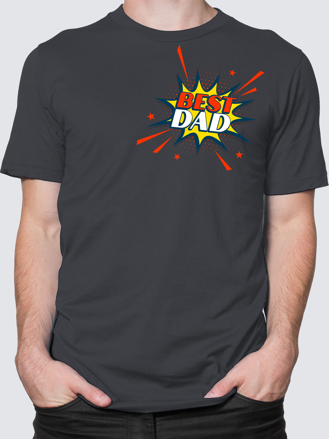 Мужская футболка с Принтом "best dad"