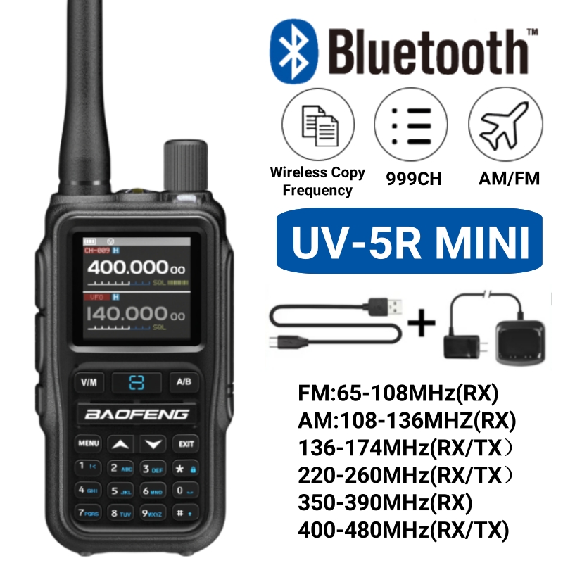 Мини-рация UV-5R для спорта - черная (комплект 2 шт.)