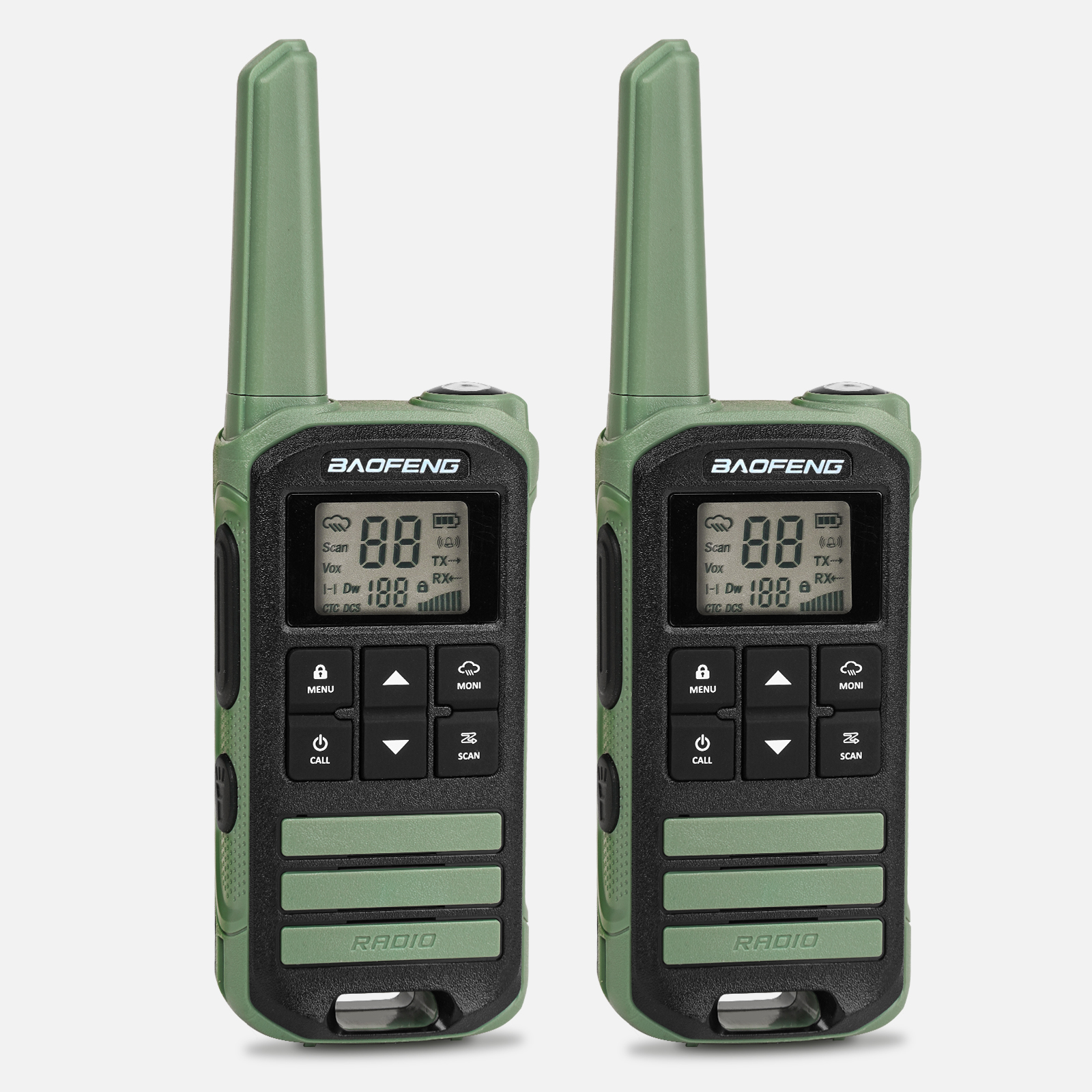 Рация Baofeng FR-22A - Зеленая (комплект 2 шт.)