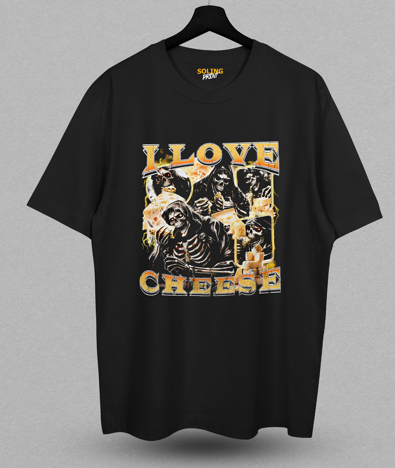 Футболка с принтом I love Cheese