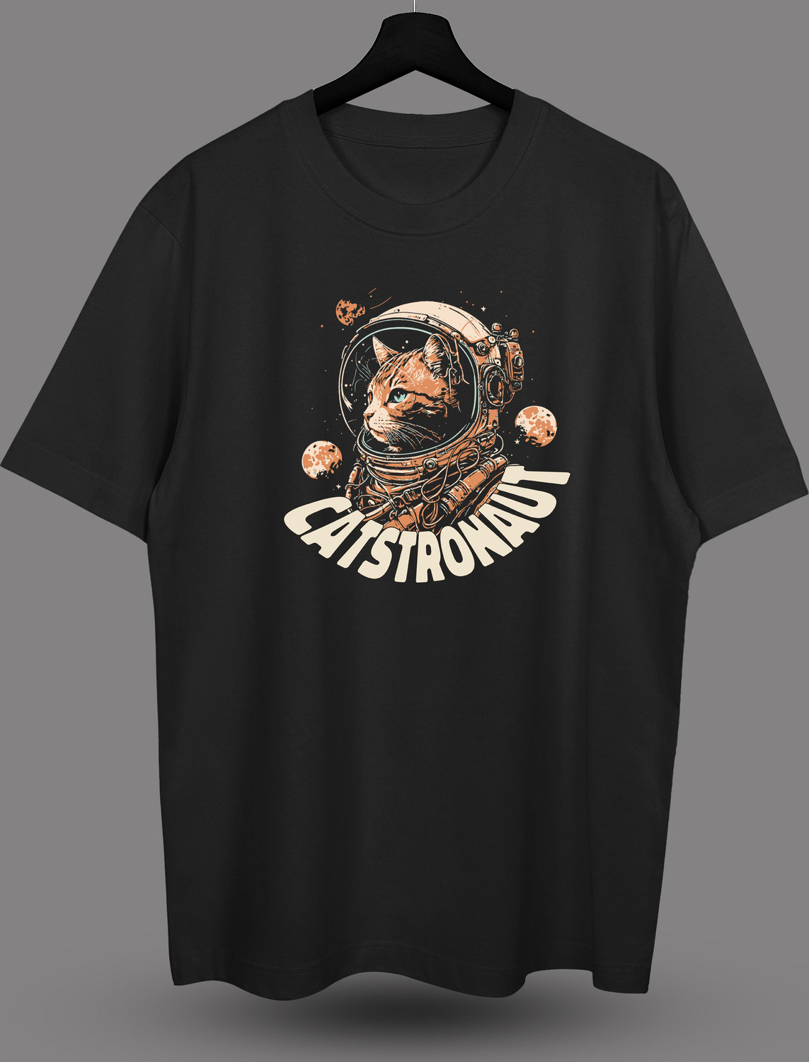 Футболка с принтом catstronaut