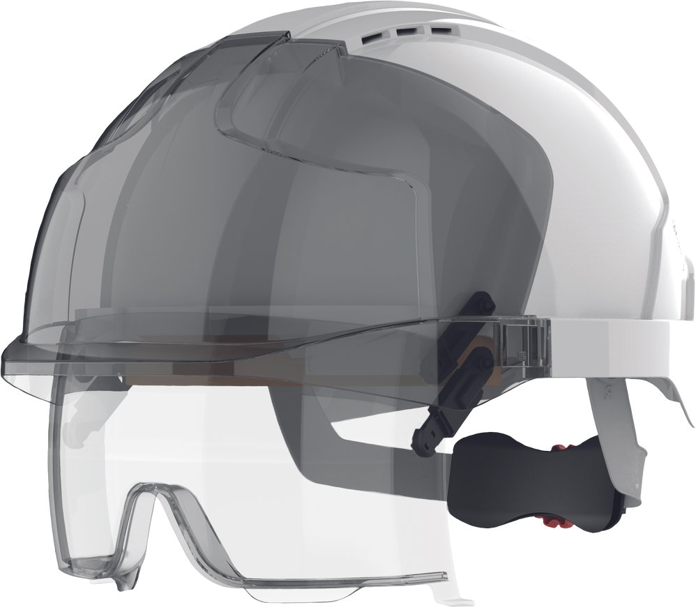 Защитная каска JSP EVO® VISTAlens® с интегрированными очками Защитная каска JSP EVO® VISTAlens® с интегрированными очками