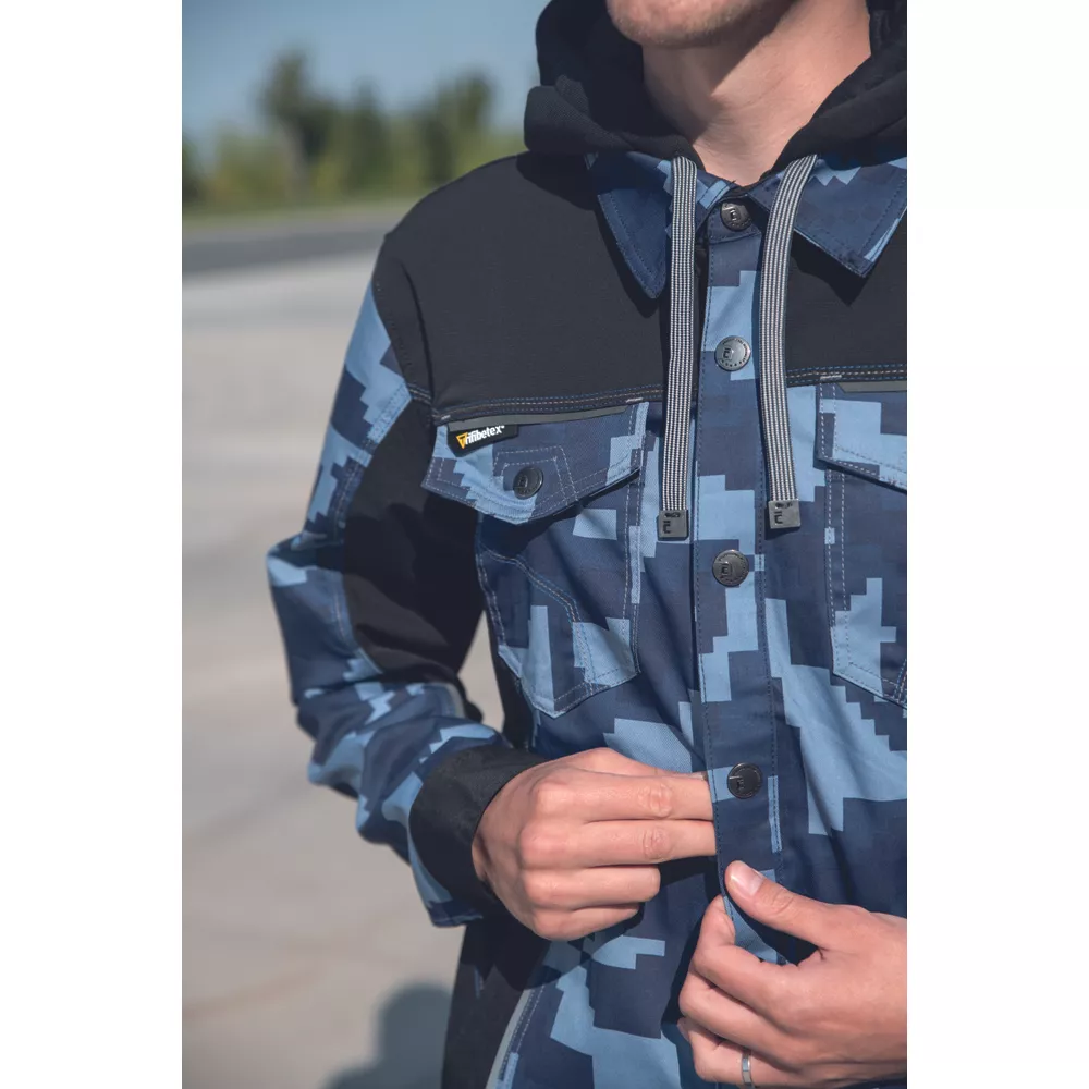 Куртка NEURUM CAMOUFLAGE с капюшоном - синяя Куртка NEURUM CAMOUFLAGE с капюшоном - синяя