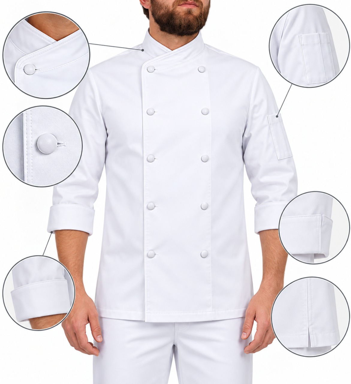 Китель поварской белый BLANCHEF Китель поварской белый BLANCHEF