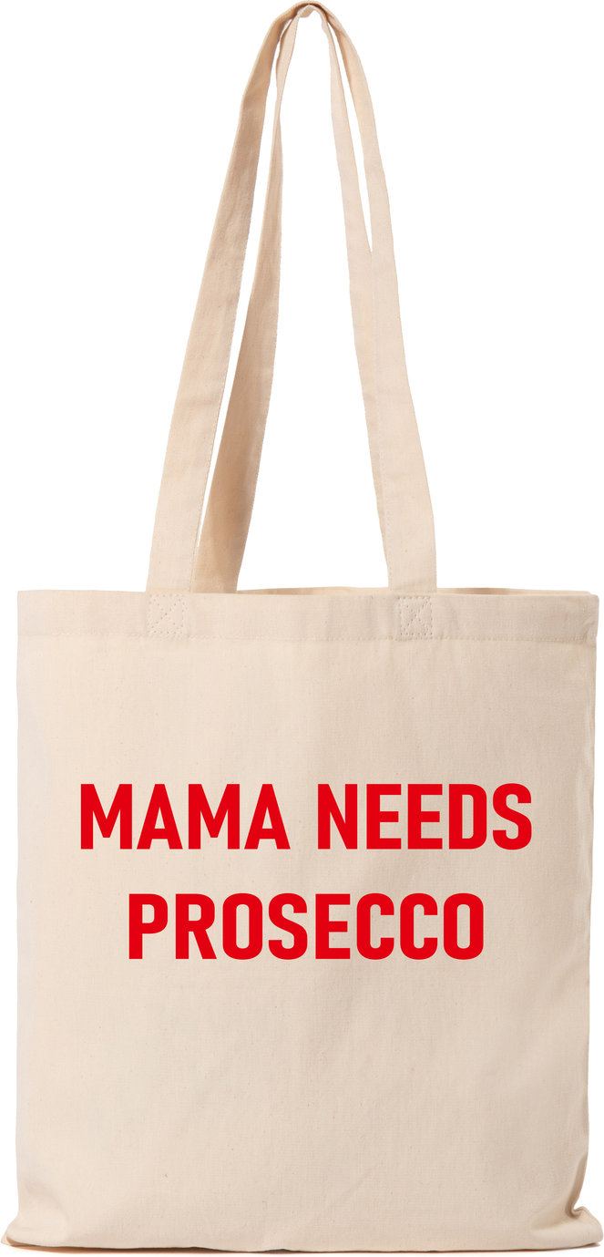 Шоппер с принтом "Mama needs prosecco"