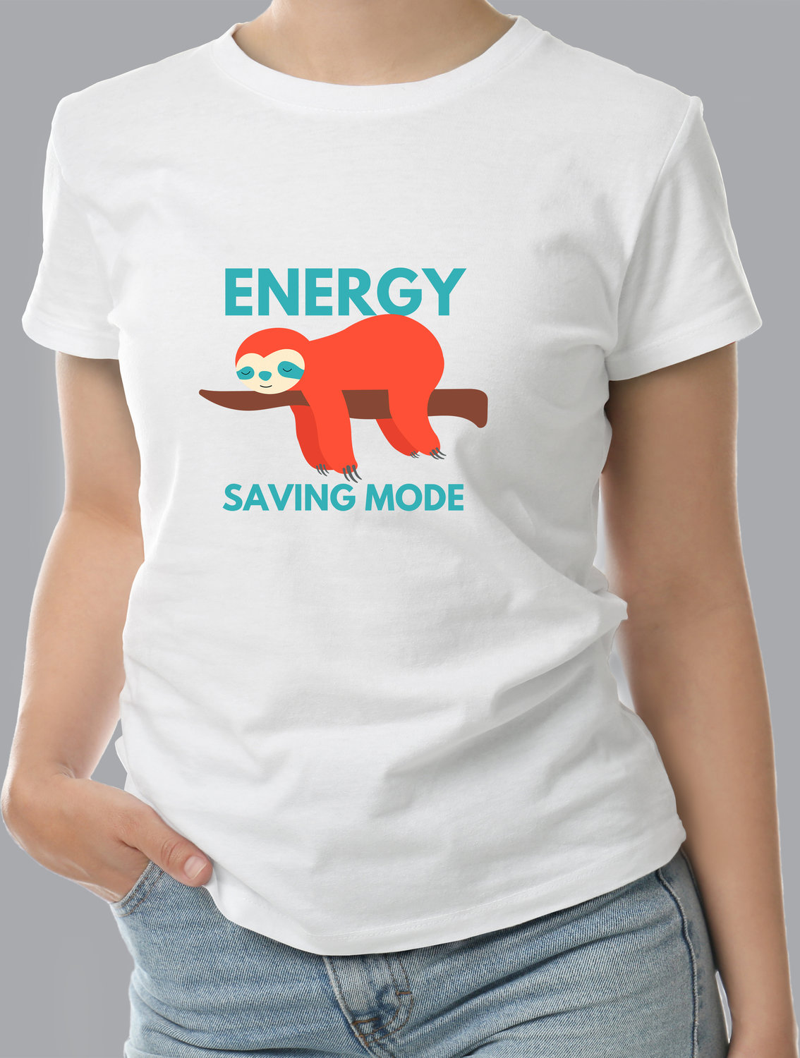 Футболка с принтом Energy Saving Mode