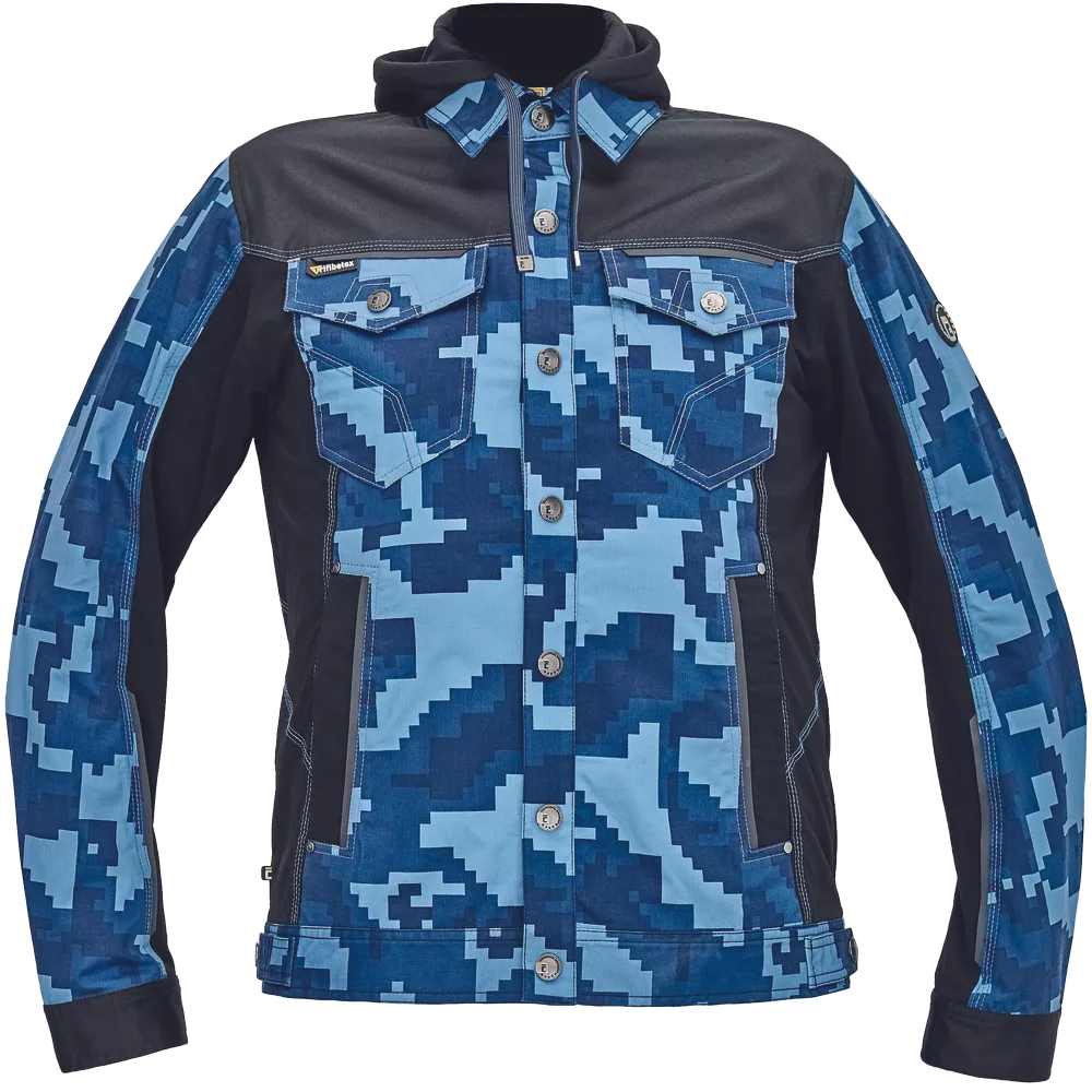 Куртка NEURUM CAMOUFLAGE с капюшоном - синяя Куртка NEURUM CAMOUFLAGE с капюшоном - синяя