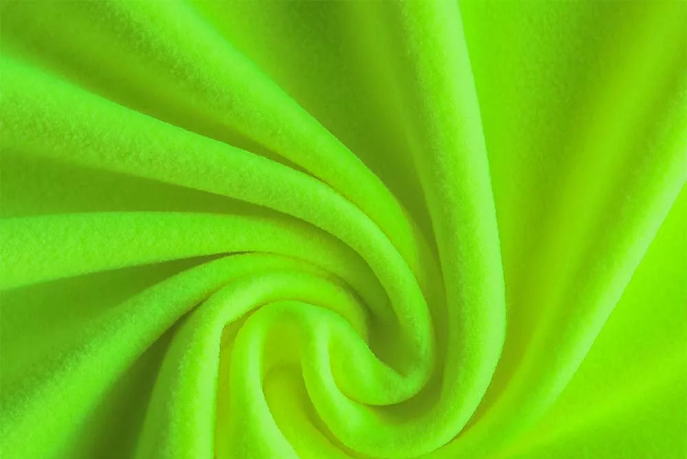 POLAR FLEECE-270N HV Yellow (270gsm | 100% Polyester | knitted fabric)