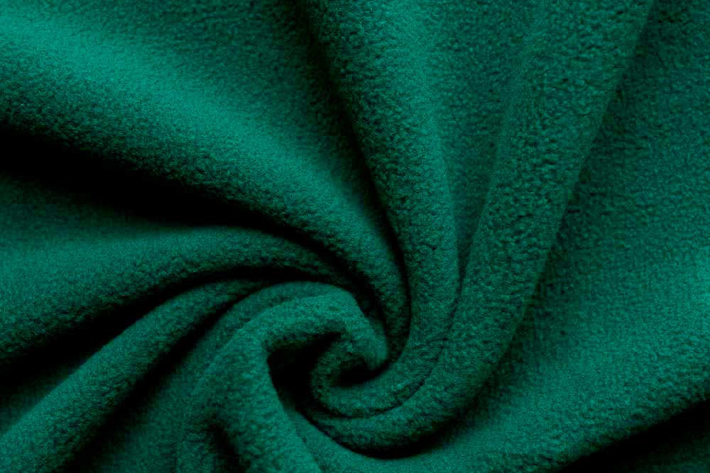 POLAR FLEECE-350N Dark Green #5 (350gsm | 100% Polyester | knitted fabric)