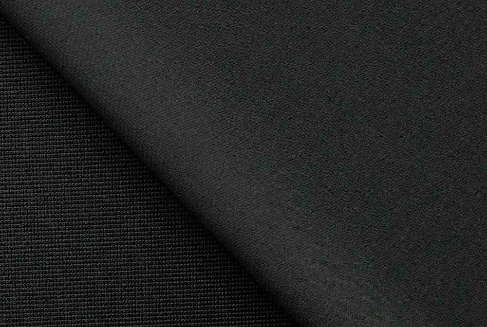 POLIFLEX-220 Black #1 (220gsm | 90% Polyester, 10% Spandex | Plain 1/1, 4-way stretch)