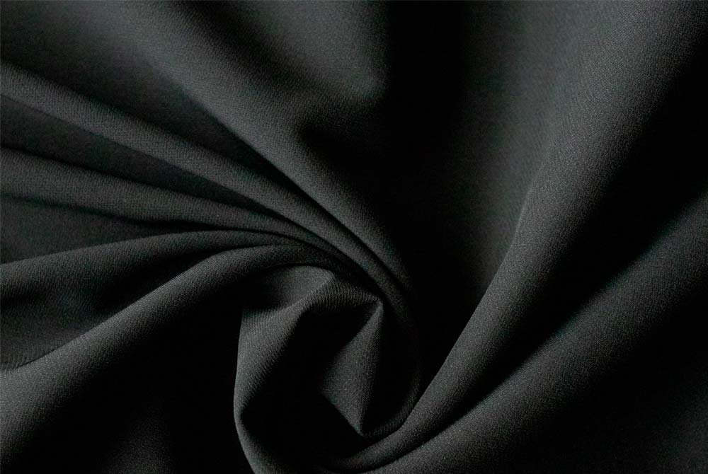 POLIFLEX-220 Black #1 (220gsm | 90% Polyester, 10% Spandex | Plain 1/1, 4-way stretch)