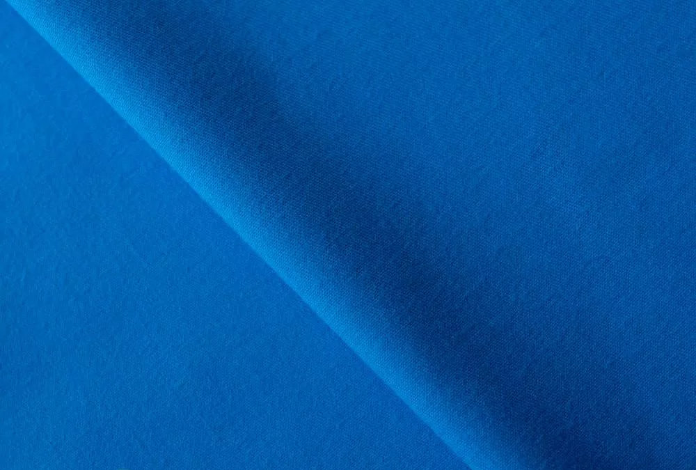 Prima-160 CVC high grade carded peach skin, 53% cotton,44% poly, 3% spandex, 2/1 160gsm, 150cm Blue #16-06