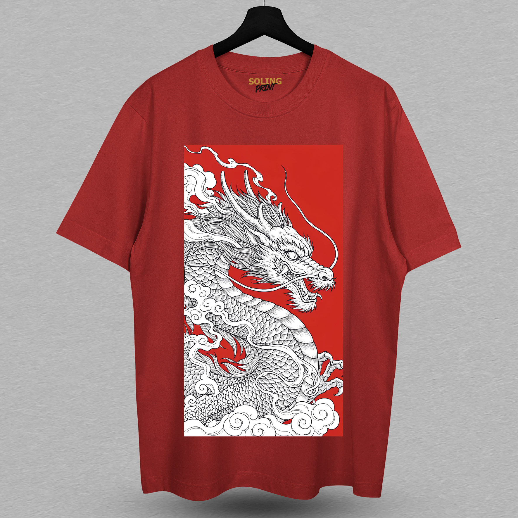 Футболка с принтом Red Dragon
