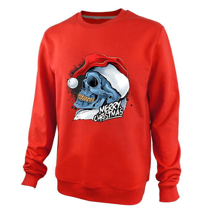 Батник с принтом (Santa skeleton)