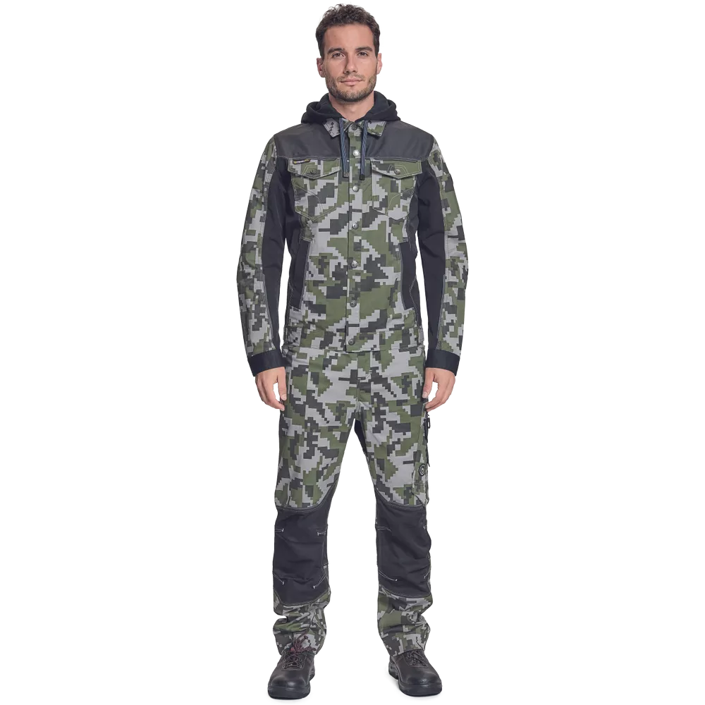 Куртка NEURUM CAMOUFLAGE с капюшоном - оливковая