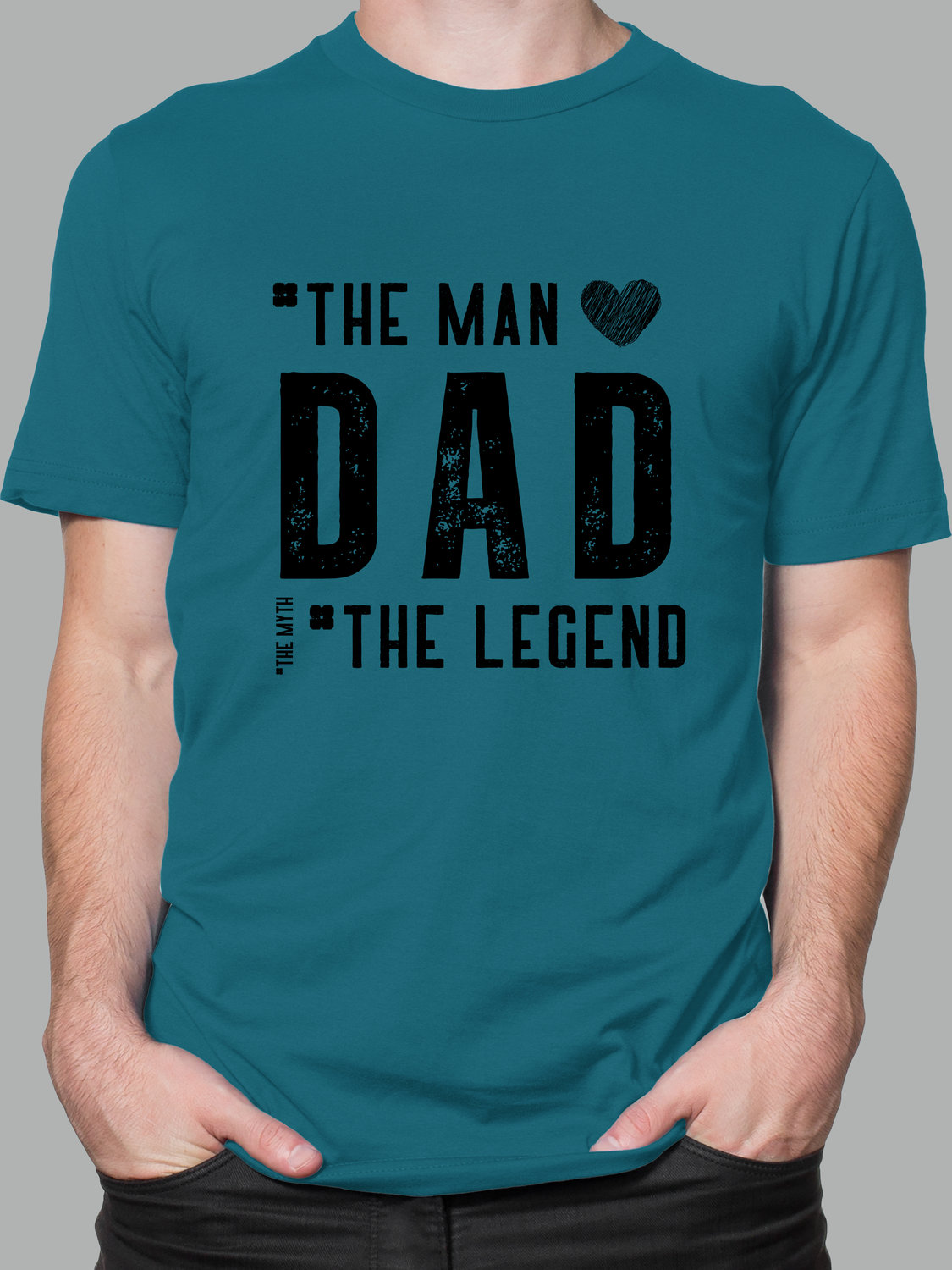 Мужская футболка с принтом - Dad the legend