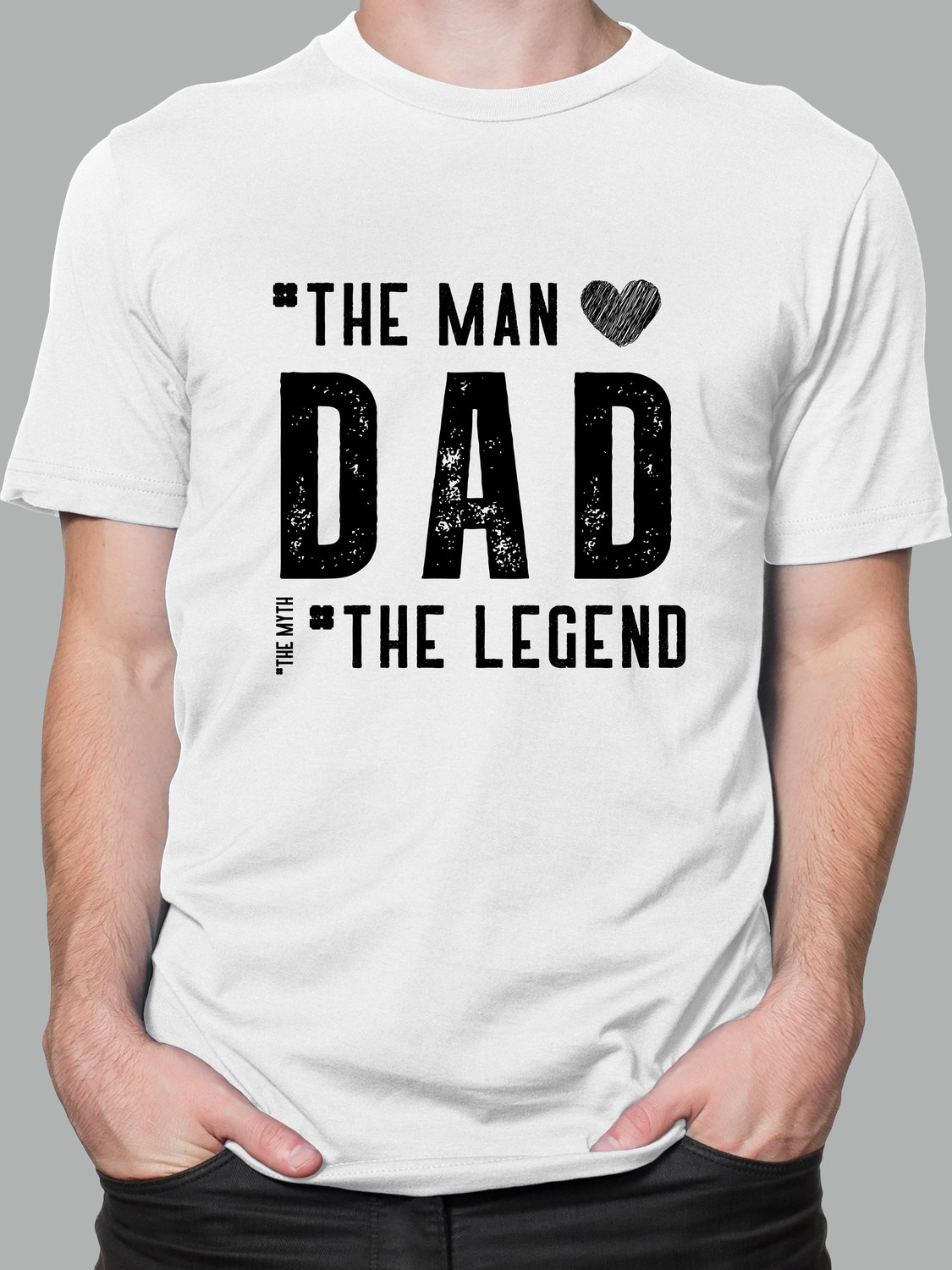 Мужская футболка с принтом - Dad the legend