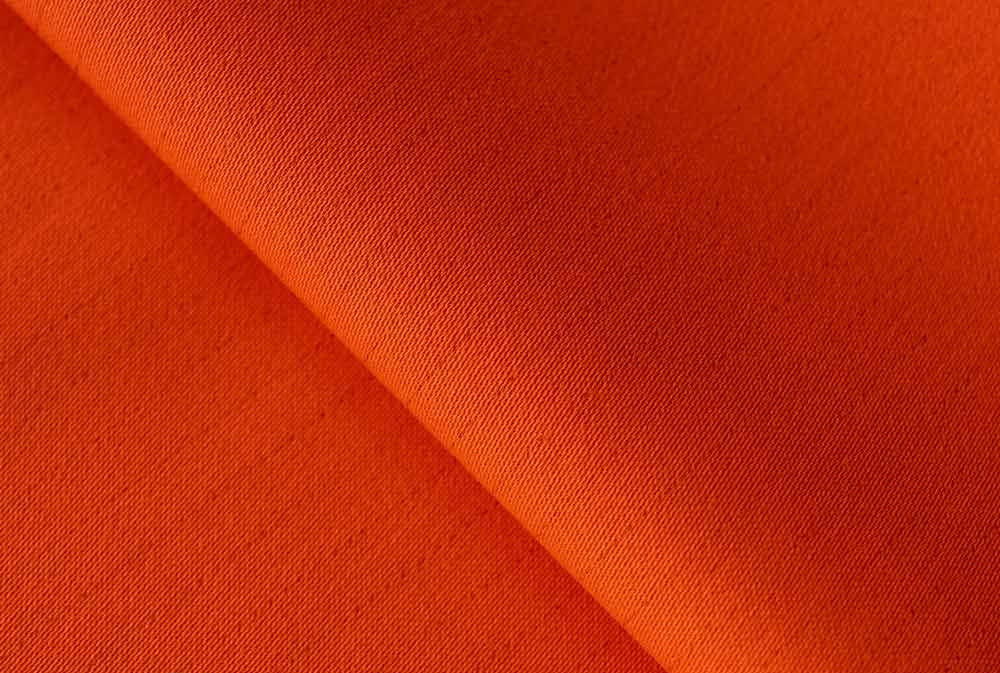 VOLCANO Orange #128-07 (260gsm | 87% Cotton, 12% Nylon, 1% AS | Satin 4/1)